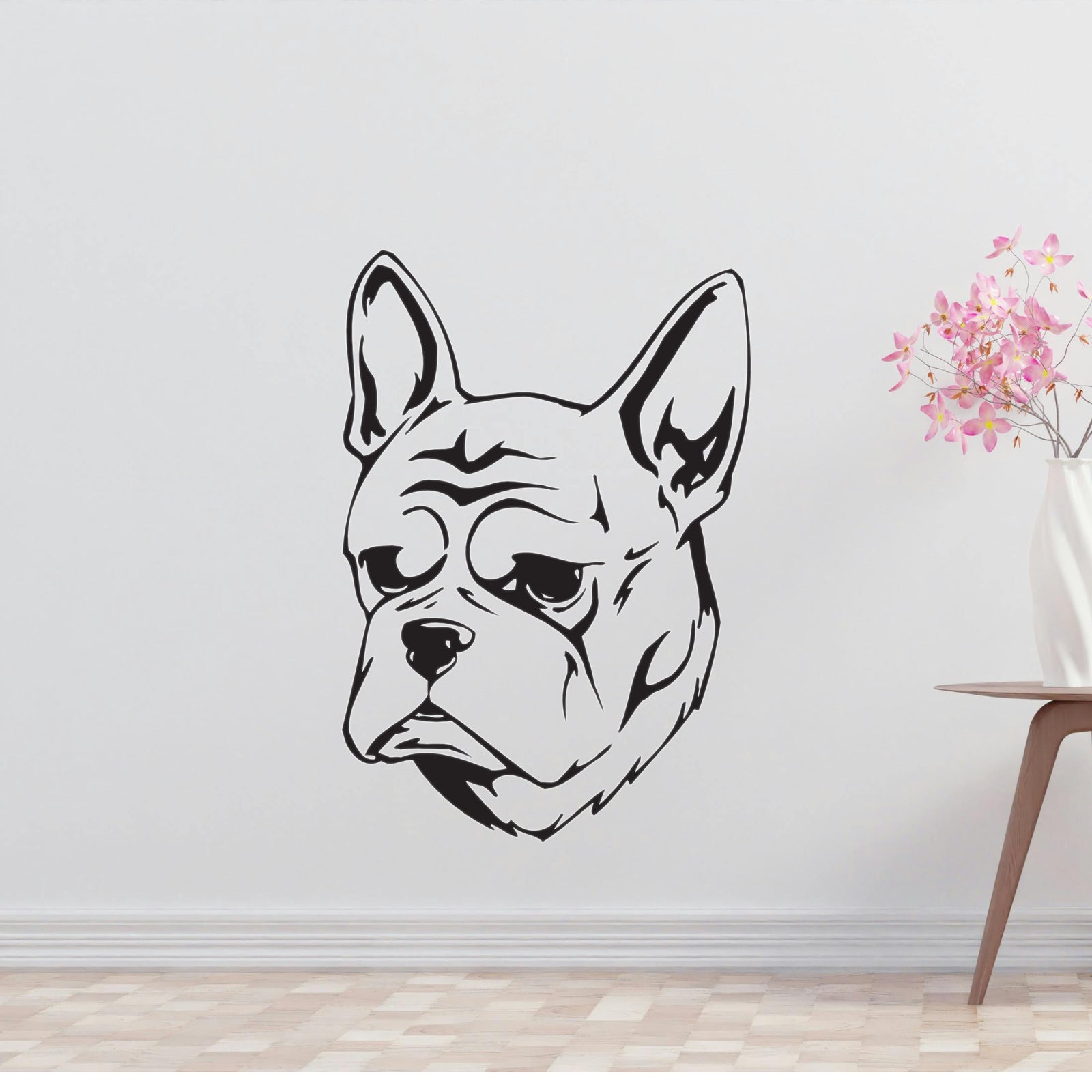 French BullDog Removable Vinyl Decal Matte Finish Home Decor for Indoor Walls