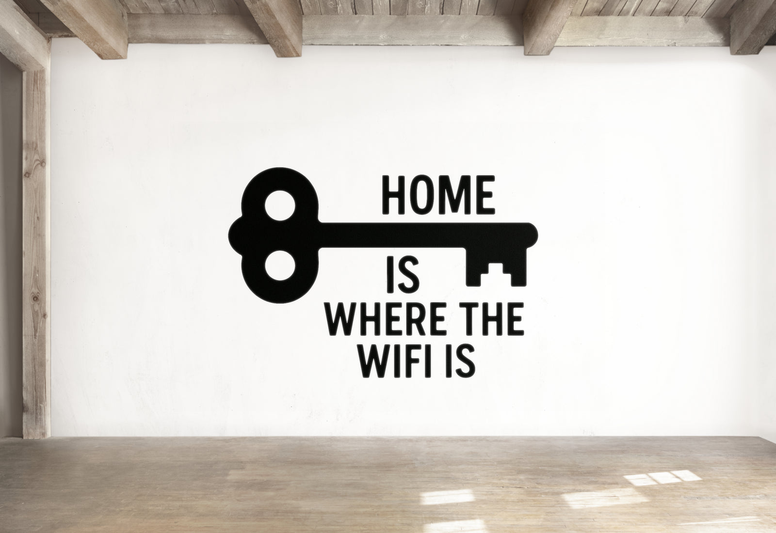 Home Is Where The WiFi Is - Key Modern Home Wall Decal Vinyl Sticker Removable