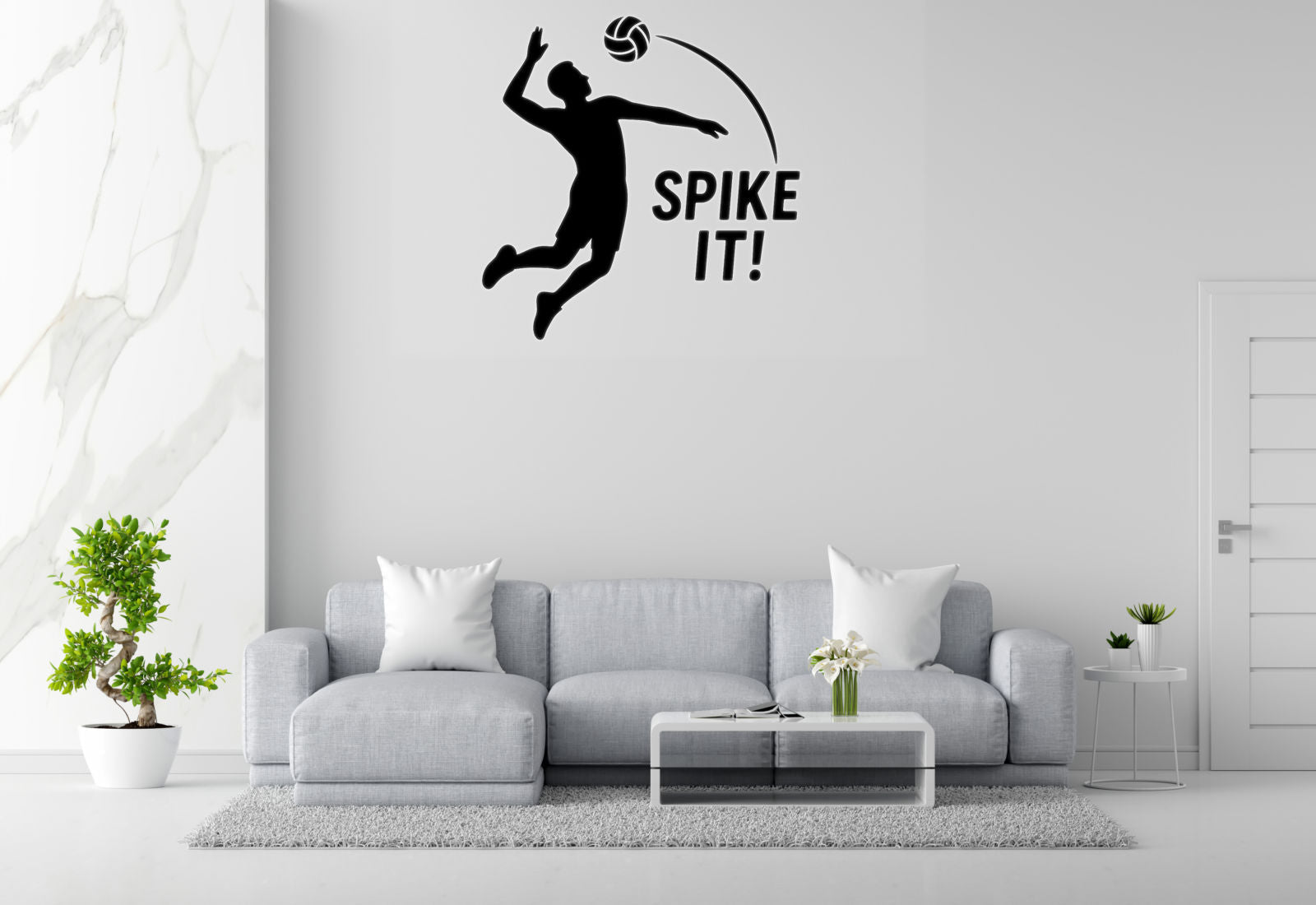 Spike It! - Volleyball Sports Wall Decal Vinyl Sticker Removable
