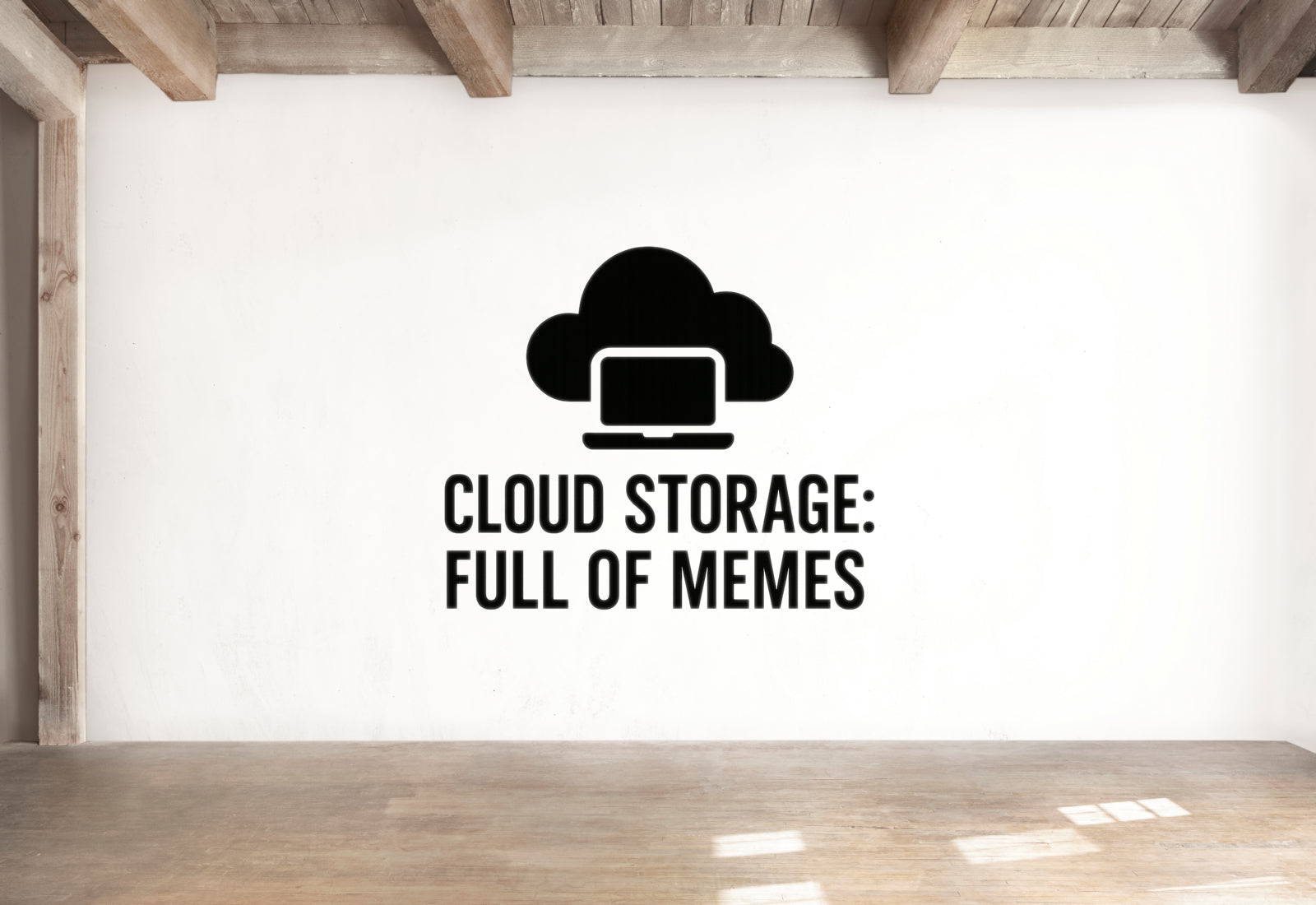 Cloud Storage: Full Of Memes - Internet Cloud Wall Decal Vinyl Sticker Removable