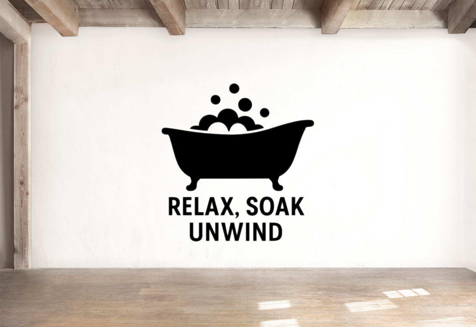Relax, Soak, Unwind - Bathroom Wall Decal Vinyl Sticker Removable