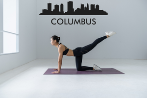 Cityscape Columbus with Text Vinyl Decal Removable Matte Finish Skyline Decore for Indoor Walls Fusion Decals
