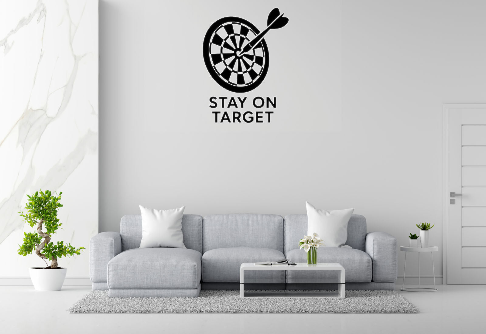 Stay on Target - Darts Sports Wall Decal Vinyl Sticker Removable
