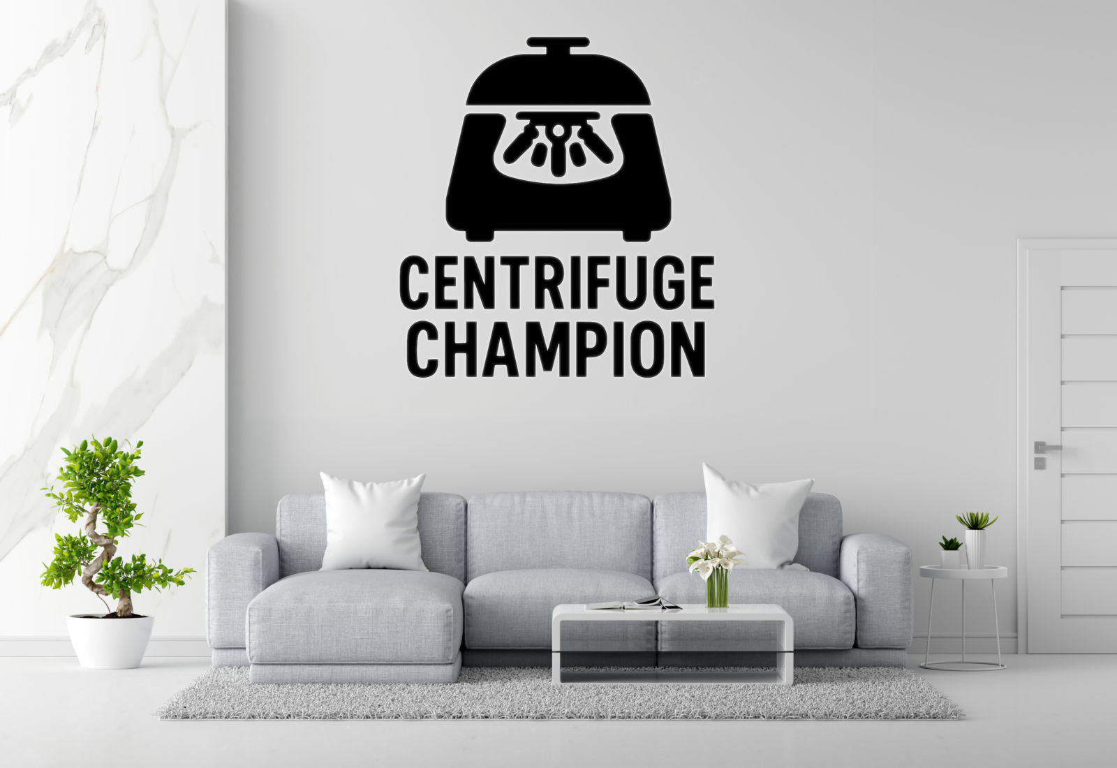 Centrifuge Champion - Funny Chemistry Wall Decal Vinyl Sticker Removable