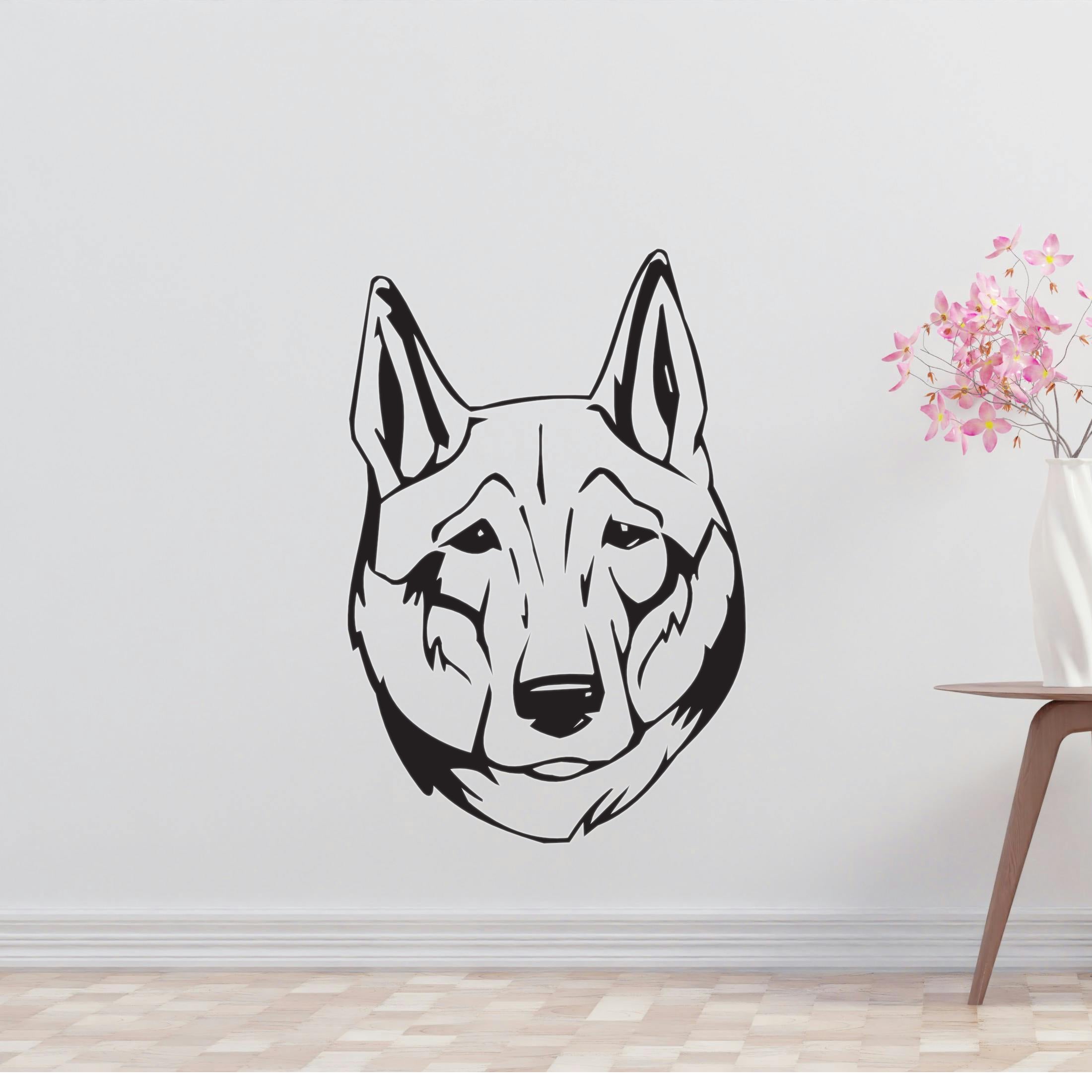 Shikoku Dog Removable Vinyl Decal Matte Finish Home Decor for Indoor Walls
