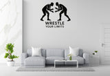 Wrestle Your Limits - Wrestling Sports Wall Decal Vinyl Sticker Removable