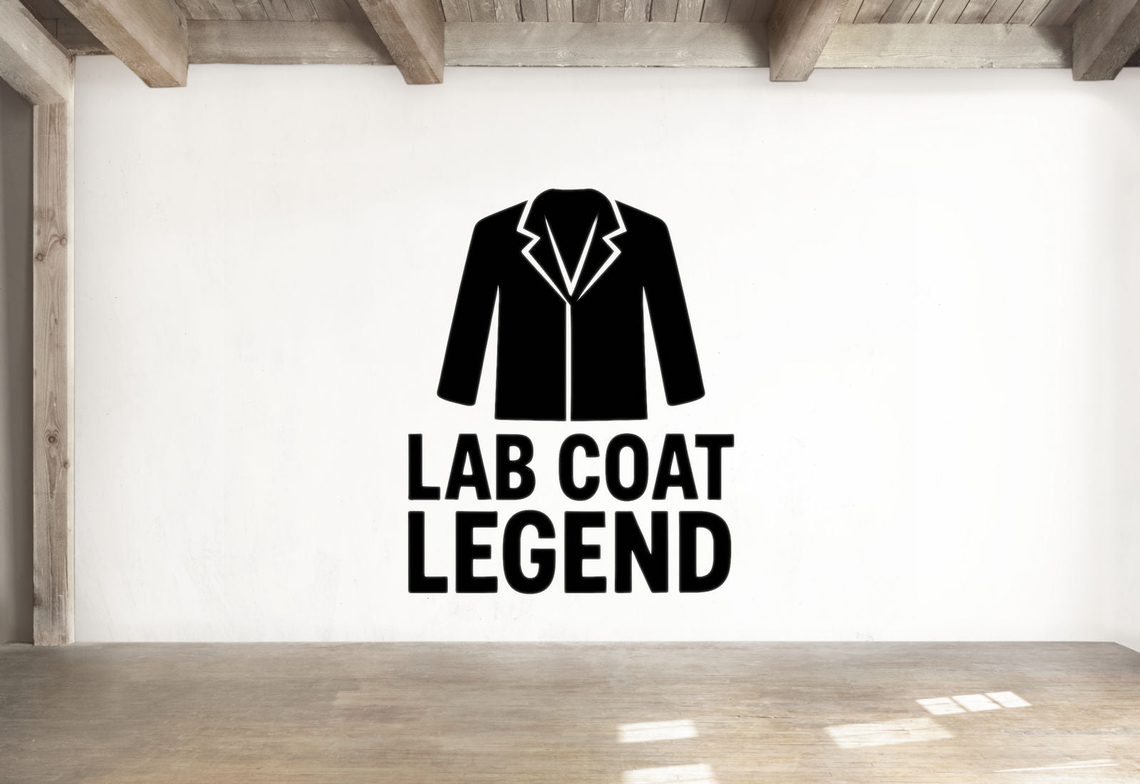 Lab Coat Legend - Funny Chemistry Wall Decal