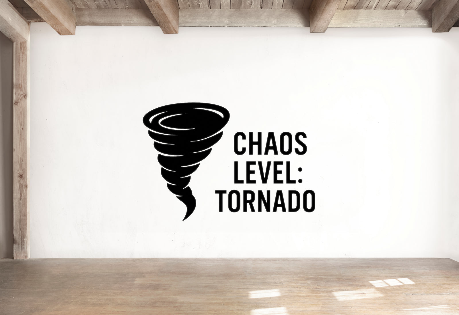 Tornado Wall Decal Chaos Level: Tornado - Removable Matte Vinyl Sticker