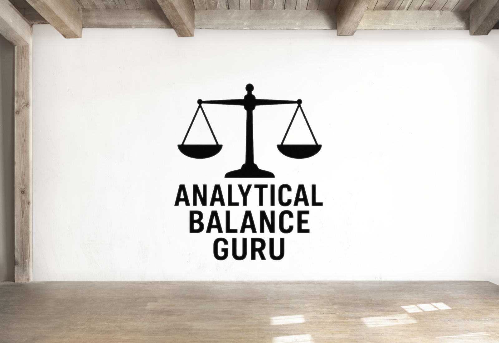 Analytical Balance Guru - Funny Chemistry Wall Decal Vinyl Sticker Removable