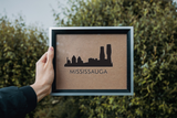 Cityscape Mississauga Canada with Text Vinyl Decal Removable Matte Finish Skyline Decore for Indoor Walls Fusion Decals