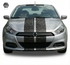 Dual 10" Racing Stripes Air Release Self Healing Vinyl fits Dodge Dart 2012-2016