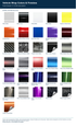 Fusion Decals vehicle wrap chart showing 31 named color and finish options