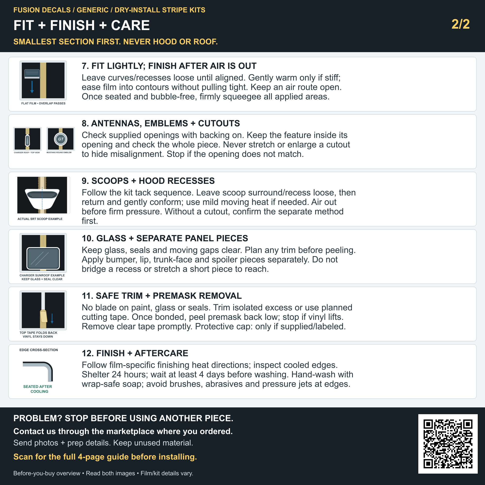Fusion Decals dry-install racing-stripe and livery-kit guide, 2 of 2