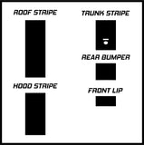 24" Racing Stripe Self Healing Vinyl fits Mazda RX8 2008 to 2012