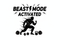 Beast Mode Activated fitness wall decal design