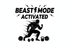 Beast Mode Activated fitness wall decal design