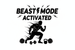 Beast Mode Activated fitness wall decal design
