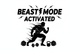 Beast Mode Activated fitness wall decal design