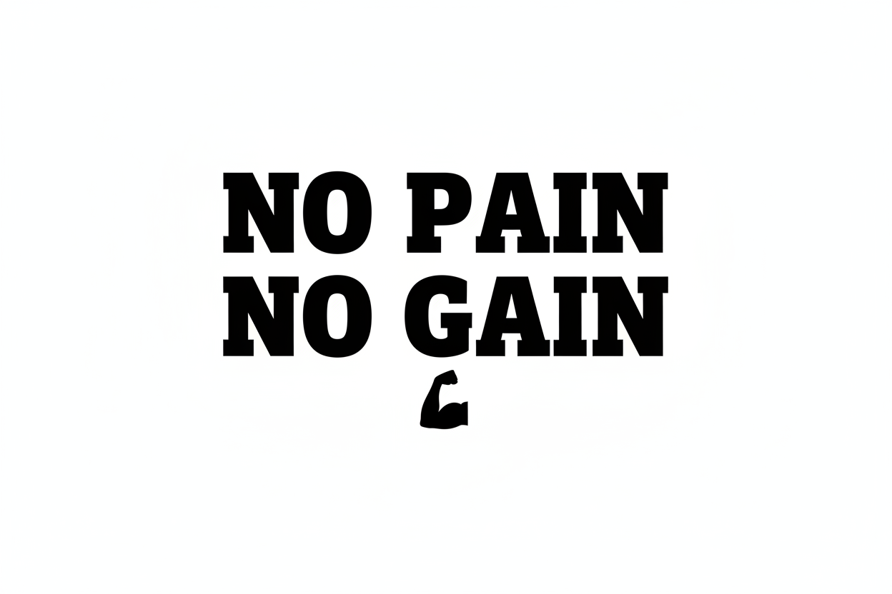 No Pain No Gain fitness wall decal design