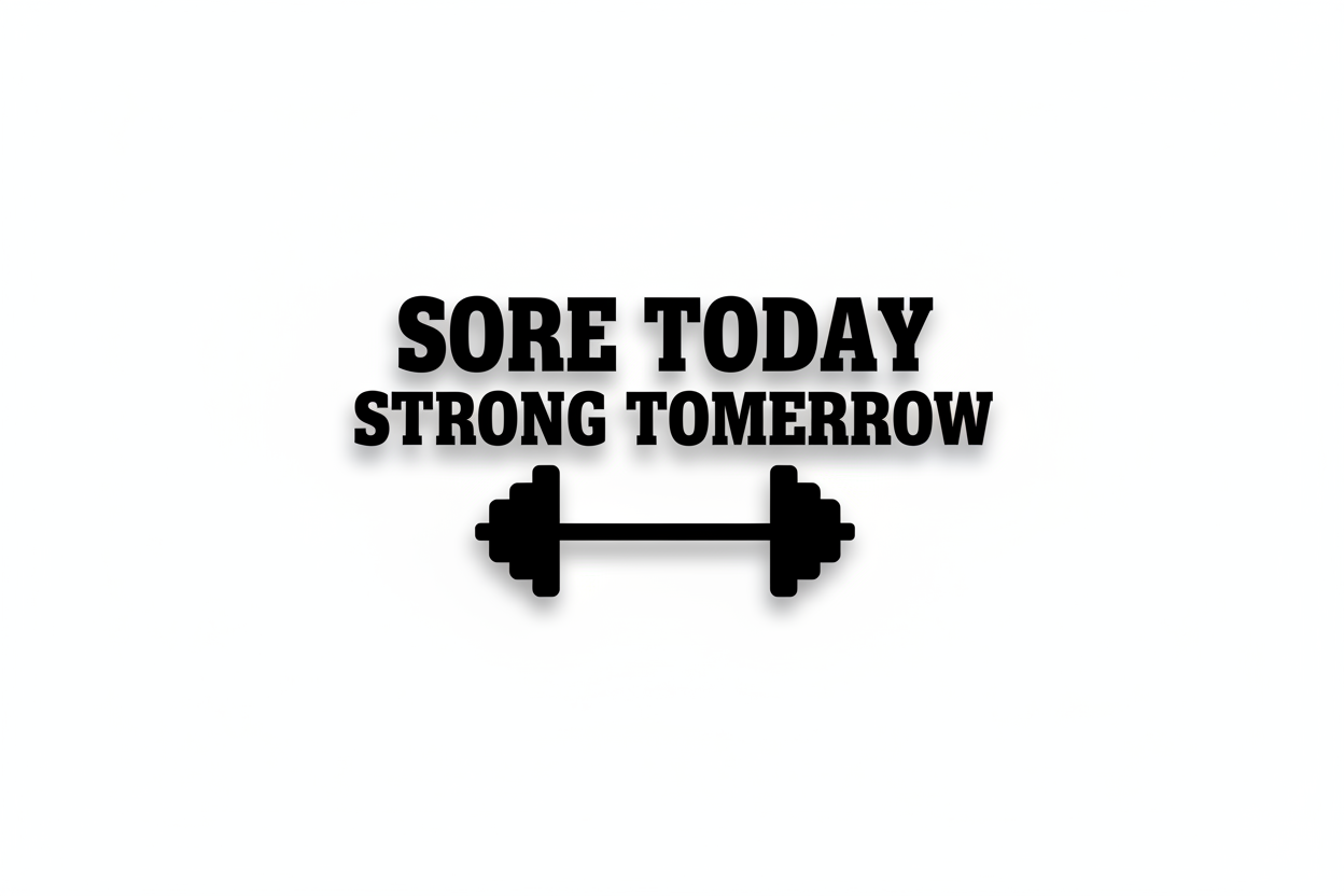 Sore Today Strong Tomorrow fitness wall decal design