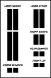 Dual 10" Racing Stripes Self Healing Vinyl fits Mini Clubman 2007 to 2014
