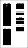 25" Racing Stripe Self Healing Vinyl fits Honda Civic Hatchback 2021 +
