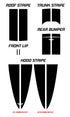 Dual 12" Racing Stripes Self Healing Vinyl fits Chevy Corvette C6 ZR1 2005 to 13