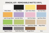 Professional Oracal 631 Color Chart - Your Colors