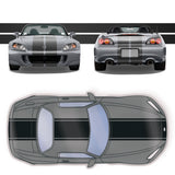 Dual 11" Racing Stripes Self Healing Vinyl fits Honda S2000 2003 to 2009