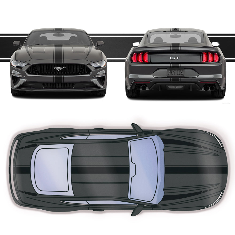 4" Racing Stripes w/pins Self Healing Vinyl fits Ford Mustang 2015 2023