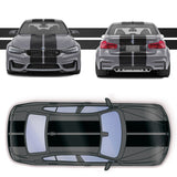 Dual 12" Racing Stripes & Skirts Self Healing Vinyl fits BMW M3 2014 to 2019
