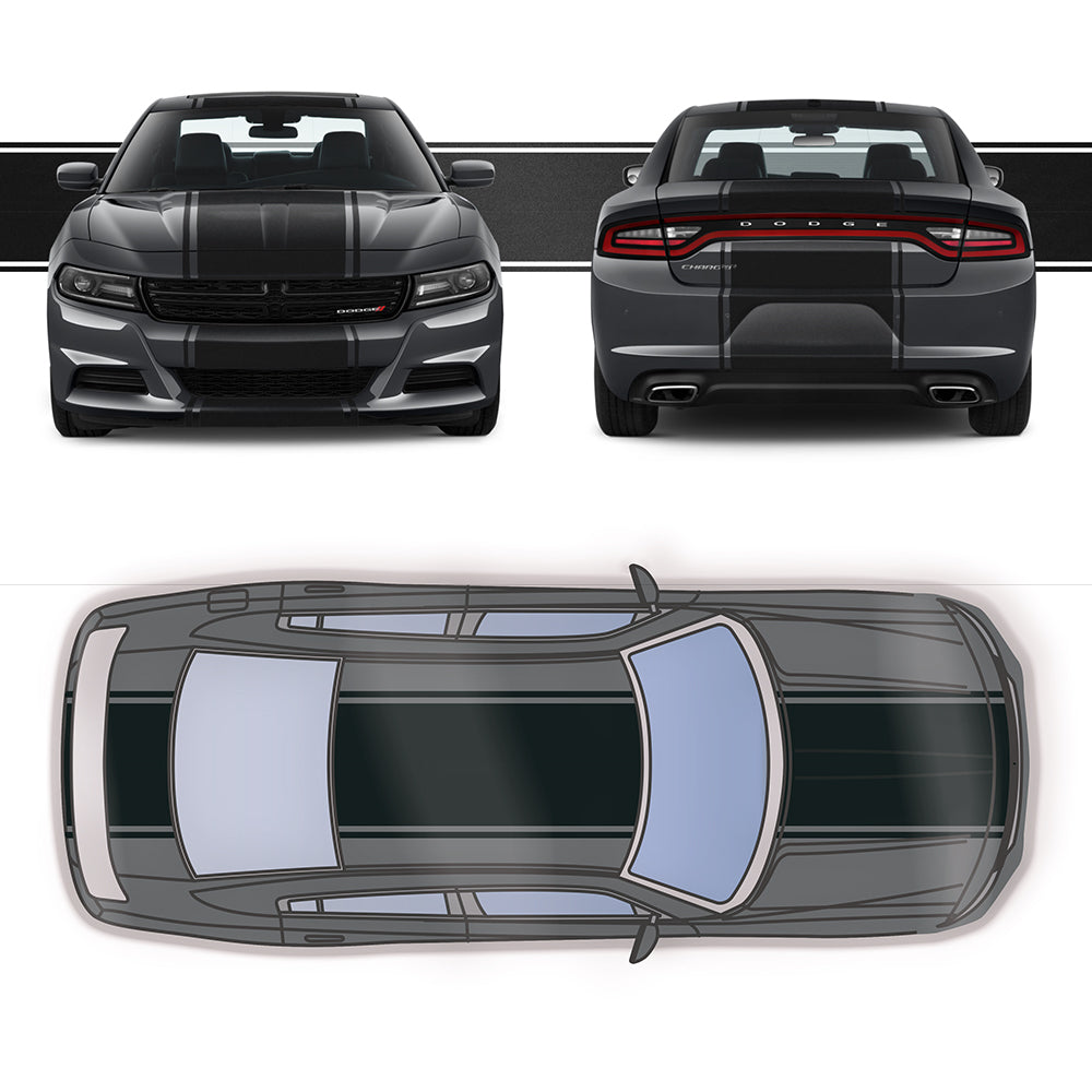 24" Racing Stripe w/pins Self Healing Vinyl fits Dodge Charger 2011 to 2022