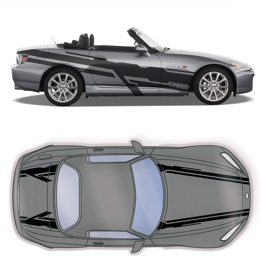 Razor Racing Stripes & Graphics Self Healing Vinyl fits Honda S2000 2003 to 2009