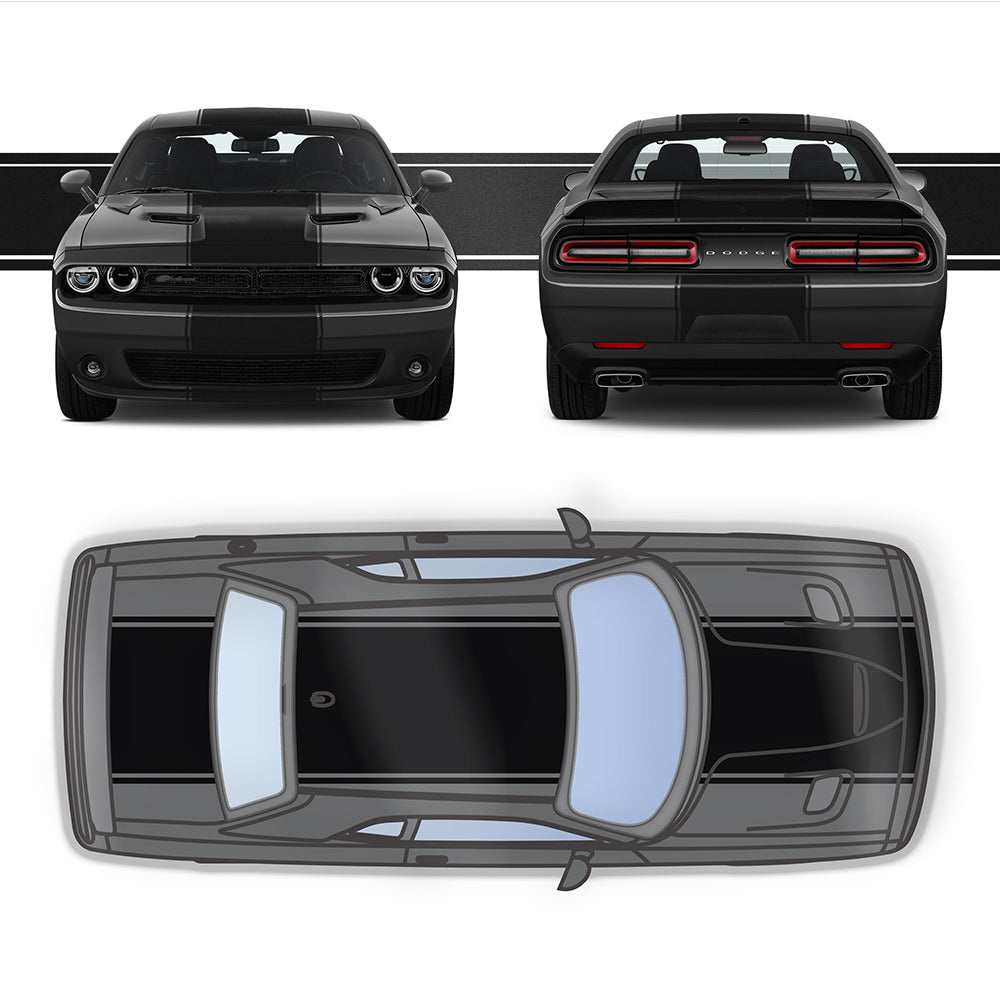 24" Racing Stripes w/pins Self Healing fits Dodge Challenger 2008 to 2022
