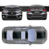 20" Racing Stripes w/pins Self Healing Vinyl fits Honda Civic Si Sedan 2012 - 15
