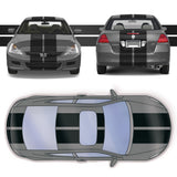 Dual 10" Racing Stripes Self Healing Vinyl fits Honda Accord 2003 to 2007
