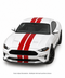 Illustrative dual red stripes across hood, roof and bumper. Multiple trimmed sections shown; vehicle not included.