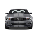 Dual 11" GT 5.0 Racing Stripes w/Skirts [24"] - "fits" - Ford Mustang 2010 to 2014