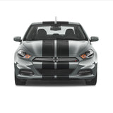 Dual 10 inch Racing Stripes [22"] fits Dodge Dart 2012 to 2016 Fusion Decals