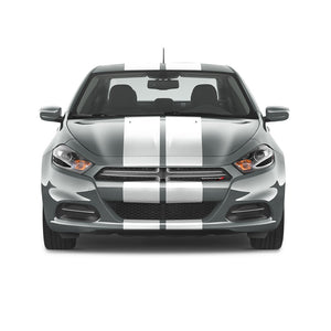 Dual 10 inch Racing Stripes [22"] fits Dodge Dart 2012 to 2016 Fusion Decals