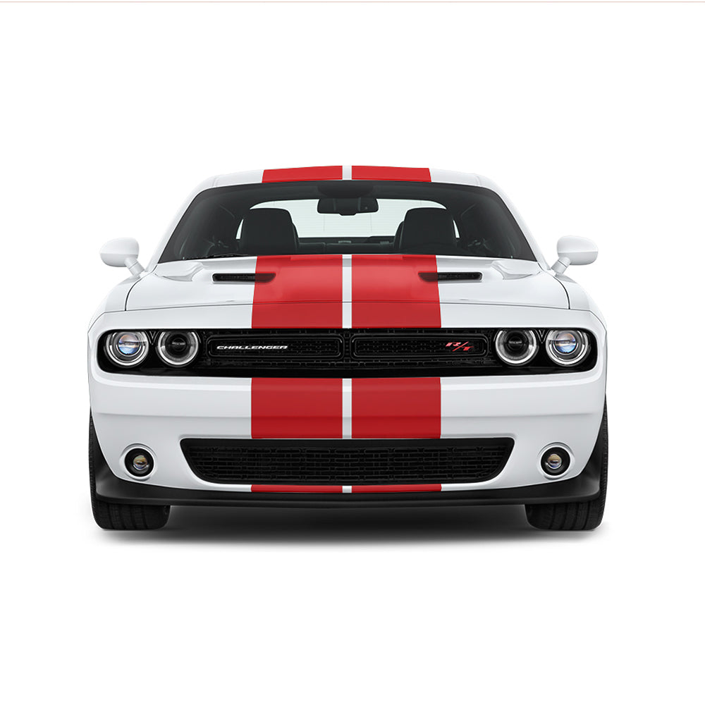 Dual 12" Racing Stripes Air Release fits Dodge Challenger Hellcat 2018 to 2022