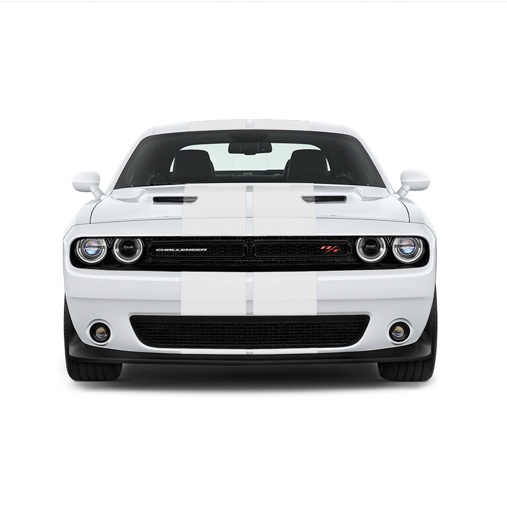 Dual 12" Racing Stripes Air Release fits Dodge Challenger Hellcat 2018 to 2022