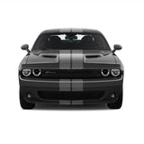 Dual 8" Racing Stripes [17"] fits Dodge Challenger 2008 to 2022
