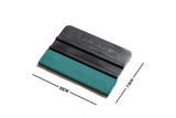 Fusion Decals Branded - Black 4" [10CM] Automotive Vinyl Squeegee w\Suede Decals Wrap Tint Application Tool Scraper