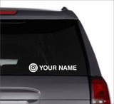 Custom Instagram Name Vinyl Decal - Choose Size & Color & Font - Free Squeegee Included Fusion Decals