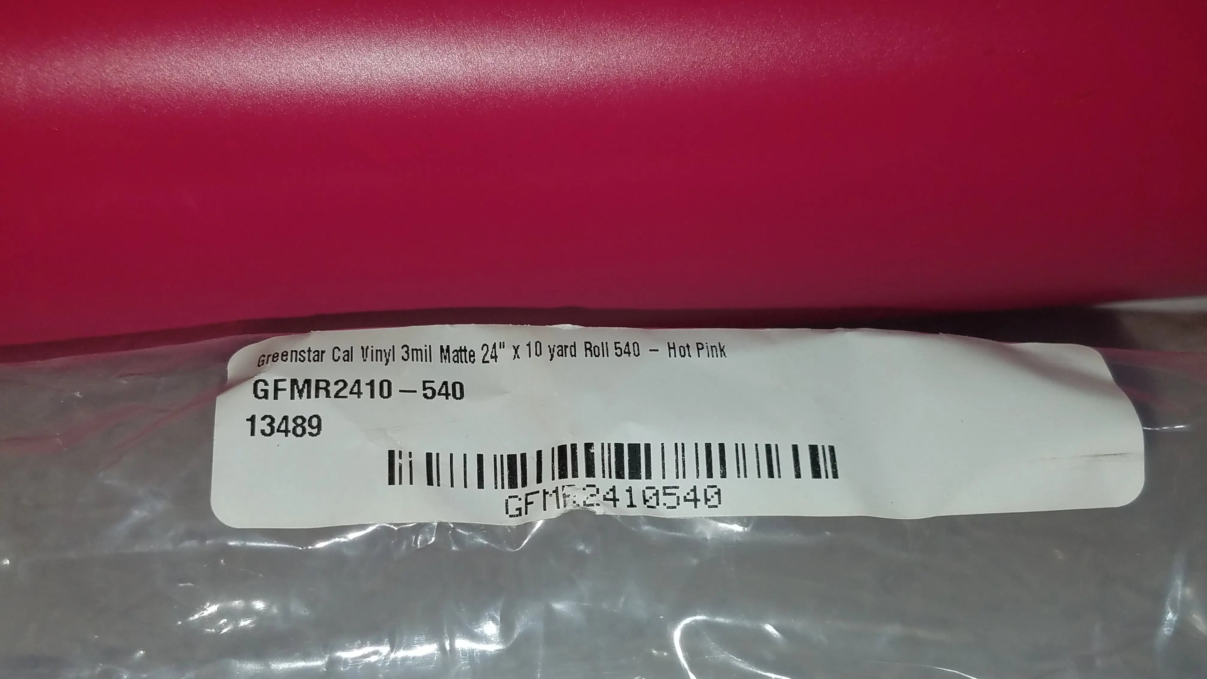 Hot Pink - GreenStar Indoor Vinyl - Matte Removable Calendered Film 24" x 6+ Yd Fusion Decals