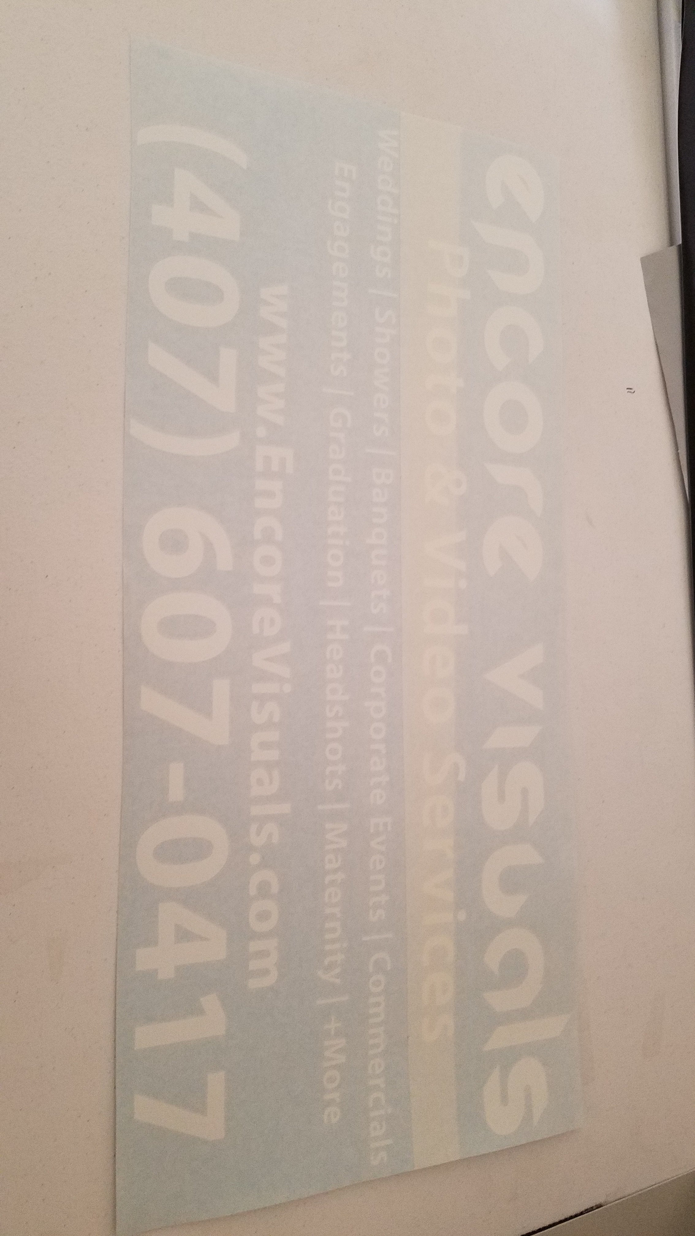 Rear Window Decal - CUSTOM ENCORE_VISUAL Fusion Decals