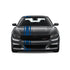 Dual Racing Stripes [3x] 6", 2", 6" x 74" - Vinyl Decals - Fits All Vehicles Fusion Decals
