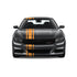 Dual Racing Stripes [3x] 6", 2", 6" x 74" - Vinyl Decals - Fits All Vehicles Fusion Decals