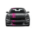 Dual Racing Stripes [3x] 6", 2", 6" x 74" - Vinyl Decals - Fits All Vehicles Fusion Decals